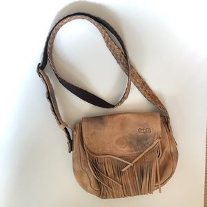 NEW, Bed Stu (Cobbler Series) Cross Body Bag Weathered Brown 11 x 8 x 2